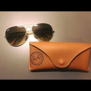 Rayban Aviators Golden Brown
